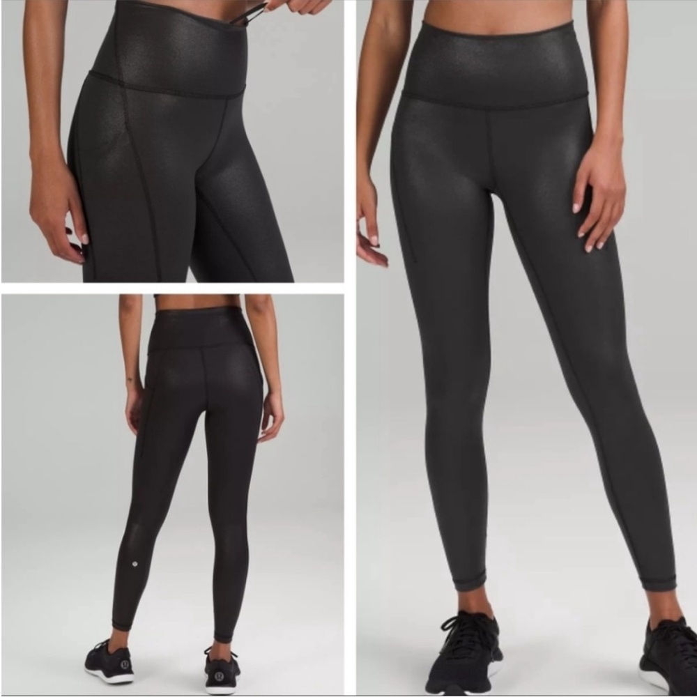 NWT Lululemon Wunder Train High-Rise
Tight with Pockets 25" Foil MSRP$138 Size 4